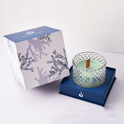 Cartone bianco rigido Custom Gift Candle Box Logo di lusso stampato