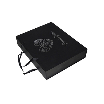 Contenitore di regalo pieghevole nero d'imballaggio piegante di Carboard del contenitore di regalo con il coperchio magnetico