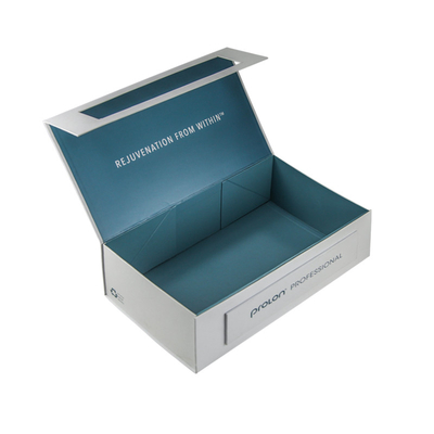 Bollettino magnetico piegato del contenitore di regalo del cartone 1200g con stile del libro della chiusura del nastro