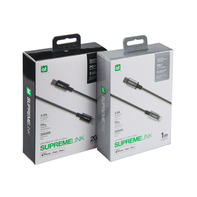 300gsm C2S ha ricoperto Art Paper Lightning Cable Packaging per i prodotti elettronici