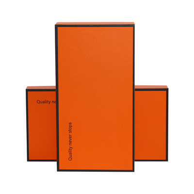 Orange Custom Logo Phone Case Paper Packaging Box Custom Lid And Base all'ingrosso