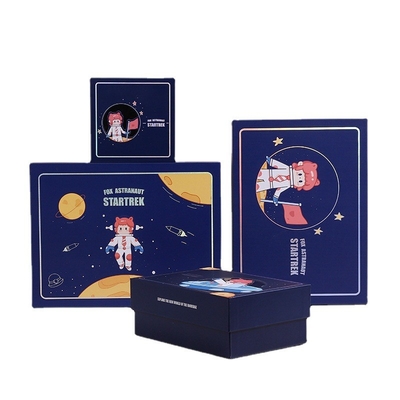 Al dettaglio Gioielli blu cartoni animati Scatole regalo Cosmetici Sciarpa Scatola di imballaggio