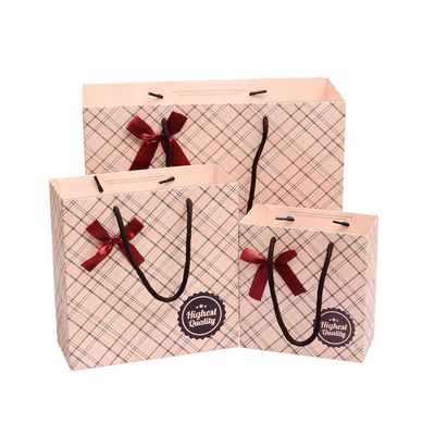 Borsa creativa del regalo di affari del plaid di stampa offset per gioielli