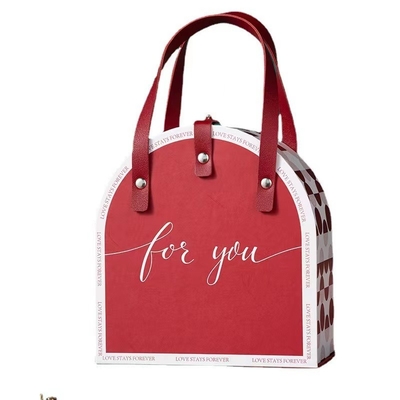 Colore rosso di Dot Cardboard Gift Packaging Box di Polka per nozze Candy