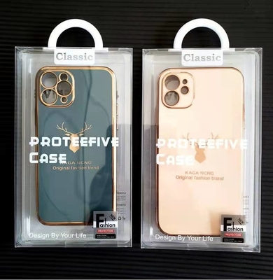 Scatola di carta di imballaggio trasparente in PVC con logo personalizzato Scatola di imballaggio con custodia per telefono