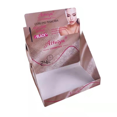 Prodotto per cosmetici personalizzati PDQ Cartone Display Stand Display Shelf CMYK Colore OEM