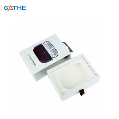 Logo personalizzato Auricolari wireless Scatola di imballaggio Auricolari cassetto carta Scatole con carta interna