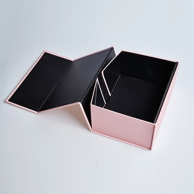 Scatola di cartone nero rosa, carta pieghevole a chiusura magnetica, cartone regalo