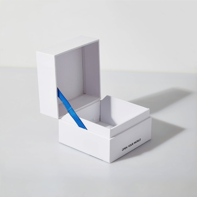 Personalizza il logo stampato quadrato vuoto gioielli di lusso imballaggio regalo scatola uomo braccialetto orologio scatola