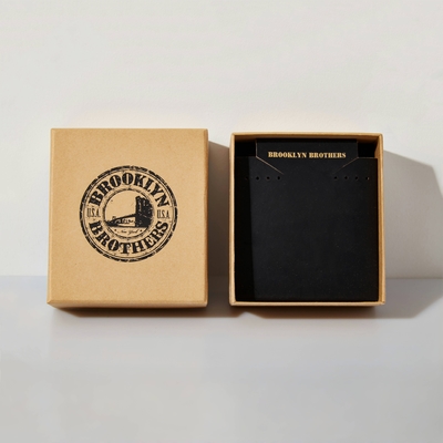 Capo di carta con logo personalizzato e scatola di imballaggio di base scatole di carta kraft con accessori spugna
