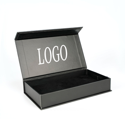 Magnete personalizzato scatole di carta di cartone nero cassa telefono scatola di imballaggio con logo