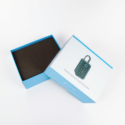Scatola di imballaggio per prodotti elettronici con chiave di blocco intelligente con vassoio a coperchio Materiali di cartone di taglia personalizzata