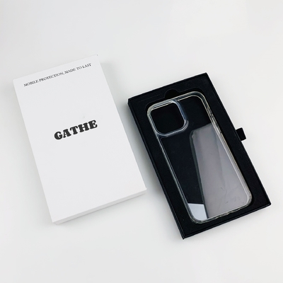 Al dettaglio lusso carta nera e bianca cartone cassetto cassetto cassettiere pacchetto personalizzato per la confezione cassa telefono