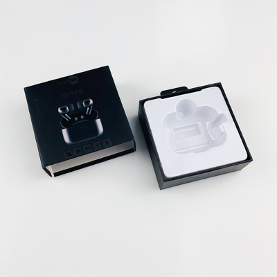 Scatola per auricolari ODM Bluetooth con auricolare TWS in incisione con auricolare wireless Scatola di confezionamento con ganci e vassoio a vesciche per Airpods