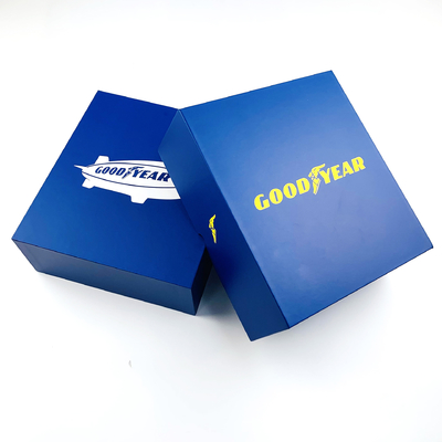 Custom Printed Dark blue Matte Rigid Paper Box coperchio e base Box regalo per scarpe Abbigliamento imballaggio di marca