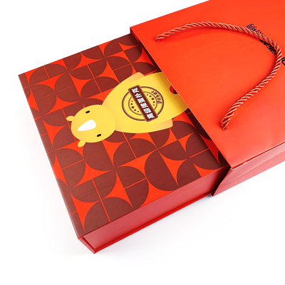 Scatola per prodotti in cartone per bambini Confezione Regalo Aziendale con Set di Borsa Finitura Oro/Argento Stampa a caldo/UV Spot/Embossing