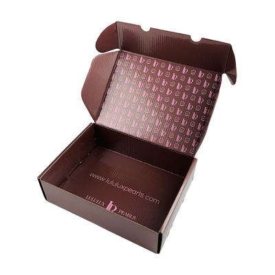 Scatola di imballaggio in carta ondulata lucida con logo personalizzato Scatole regalo pieghevoli Confezione