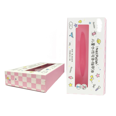 Scatola cieca misteriosa colorata per cosmetici, giocattoli, confezione regalo per bambini, scatola di carta con cerniera per smalto per unghie